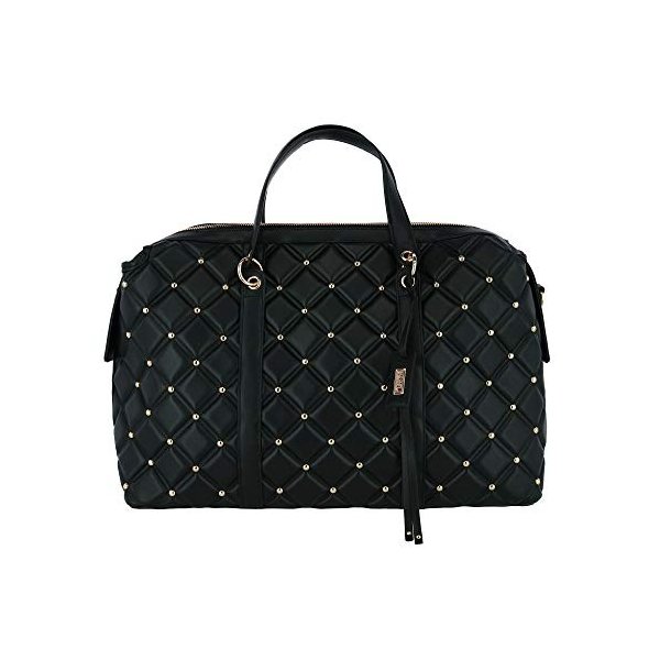 Badgley Mischka Quilted Weekender Bag， Black 並行輸入品