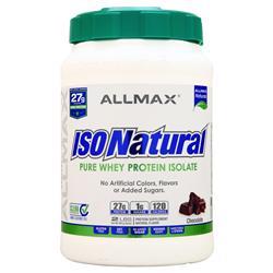 ALLMAX NUTRITION社　アイソナチュラル ホエイプロテイン アイソレート チョコレート 2 lbs