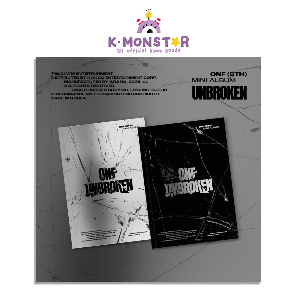 ONF 9TH MINI ALBUM [UNBROKEN] (SILENCED / NO RETREAT VER.) 2種SET