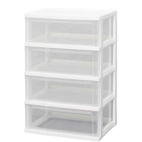 W-544 ホワイト [ワイドチェスト 4段 幅54cm 完成品] メーカー直送