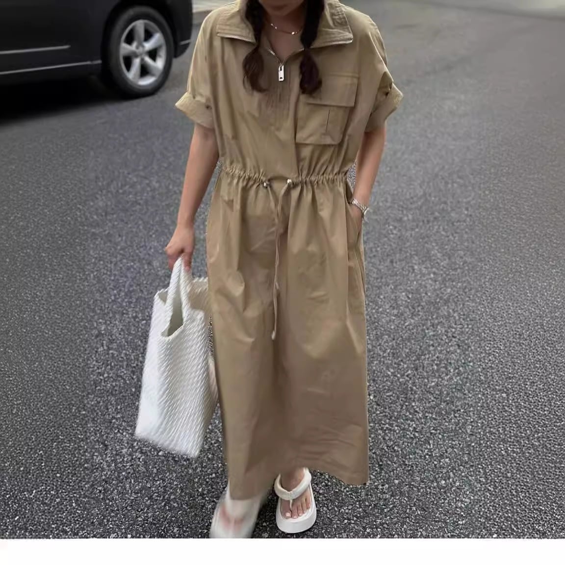 ロングワンピースフレンチシックノースリーブタンクトップワンピース女夏の新作高級感冷淡風ロングスカート15