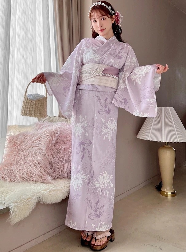 【1点ご購入 で10点プレゼントいたします】浴衣浴衣浴衣和風振袖二部式分体浴衣速乾しわ取りガウン桜を見る新しい着やすさ