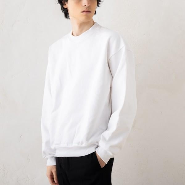 スウェット 14オンス ヘビーフリースクルーネック ホワイト メンズ LOS ANGELS APPAREL HF-07