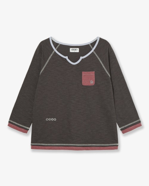【AEAE】 LAYERED SLEEVE TEE [CHARCOAL] 正規品