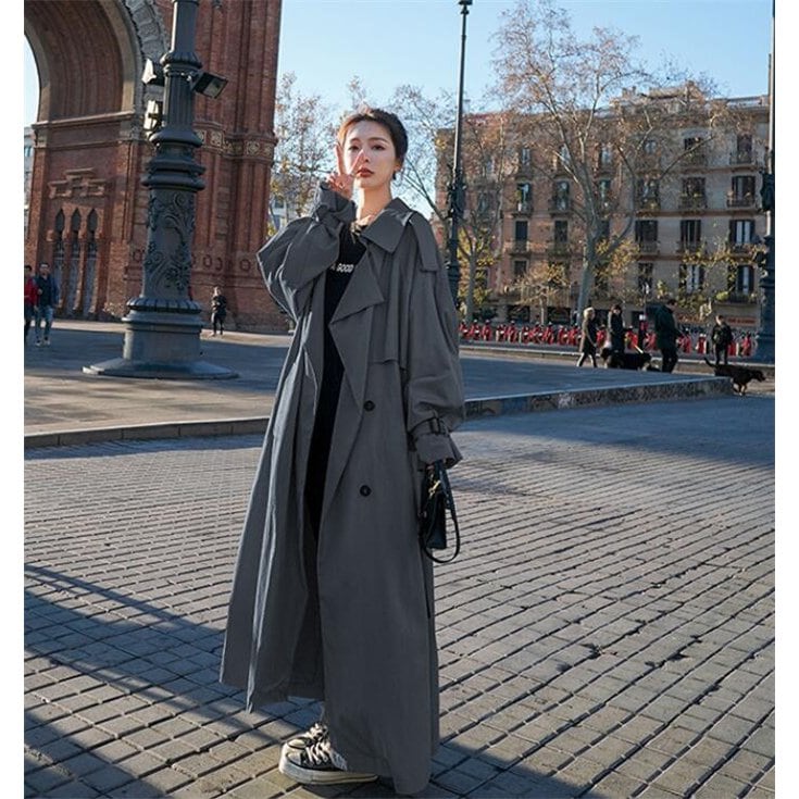 Qoo10] 春服 トレンチコート レディース スプリ : レディース服