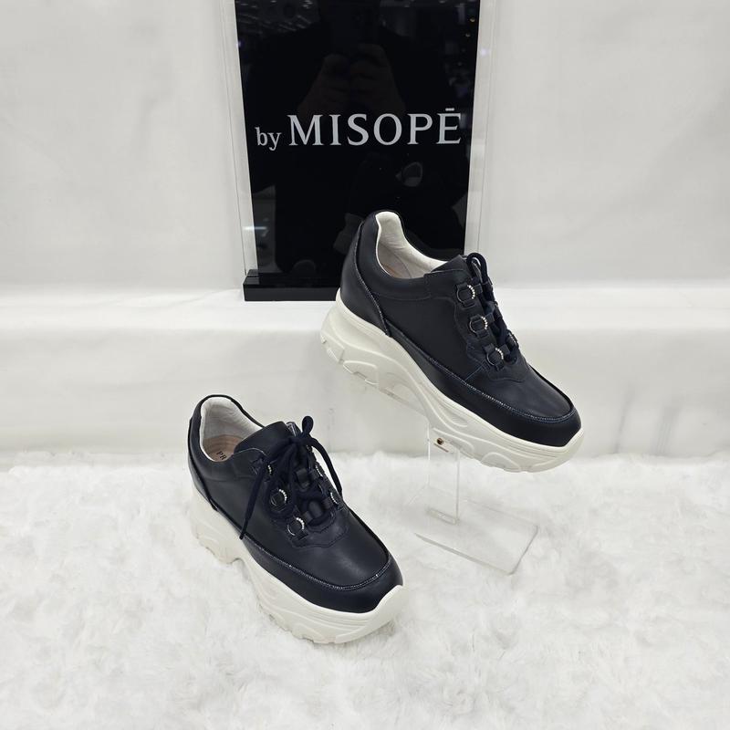 By 女性 ジュエリーポイント 背が高くなるスニーカー 112HT430SZ009 NAVY 3 JJ