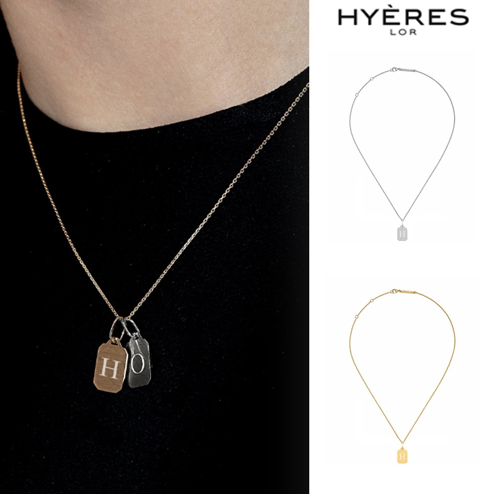 [HYERES LOR] Name Silver Tag S Necklace