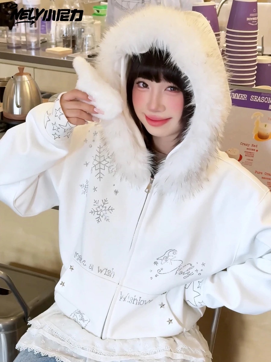 【自社生産 】2025 秋冬 韓国っぽ 防寒 暖かい厚手 裹起毛 アウタートレンド かわいい レディース ブルゾンフード付きロング丈 長袖トップスカジュアルファッション系フルカラーダコーデトラック