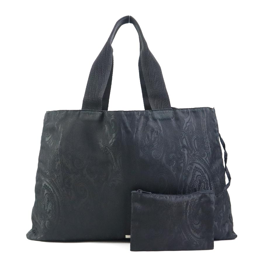 エトロ ETRO ハンドバッグ トートバッグ ペイズリー ナイロン ブラック レディース e60371a