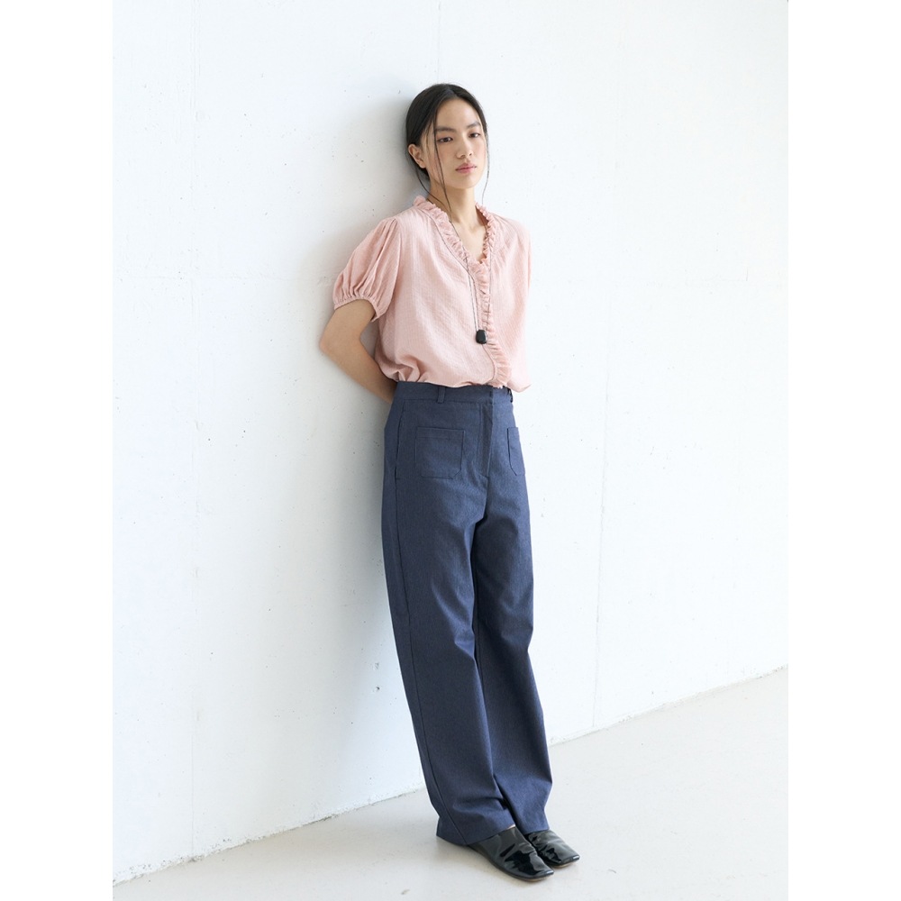 DEMELY ストライプツーポケットパンツ 2色