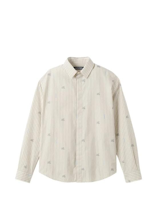 JACQUEMUS Men Long Tops 26ESHM00541AW00750 1ME JACQUARD LAMB STRIPES LOGO