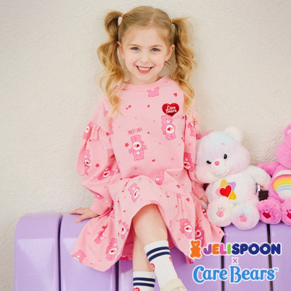 ケアベアハートポンワンピース/子供服