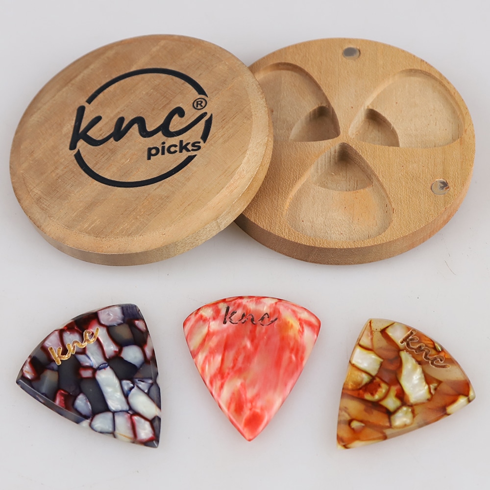 手作り ギタースピック Rock Set Casein 3枚 木箱入り