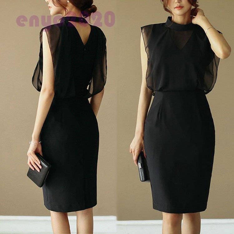 【ins大人気】正規品ワンピース レディース 40代 春夏 きれいめ 膝丈ワンピース ノースリーブワンピース タイトスカート オフィス 韓国風 フォーマル 通勤 OL 結婚式ドレス 着痩せ最安値挑戦！