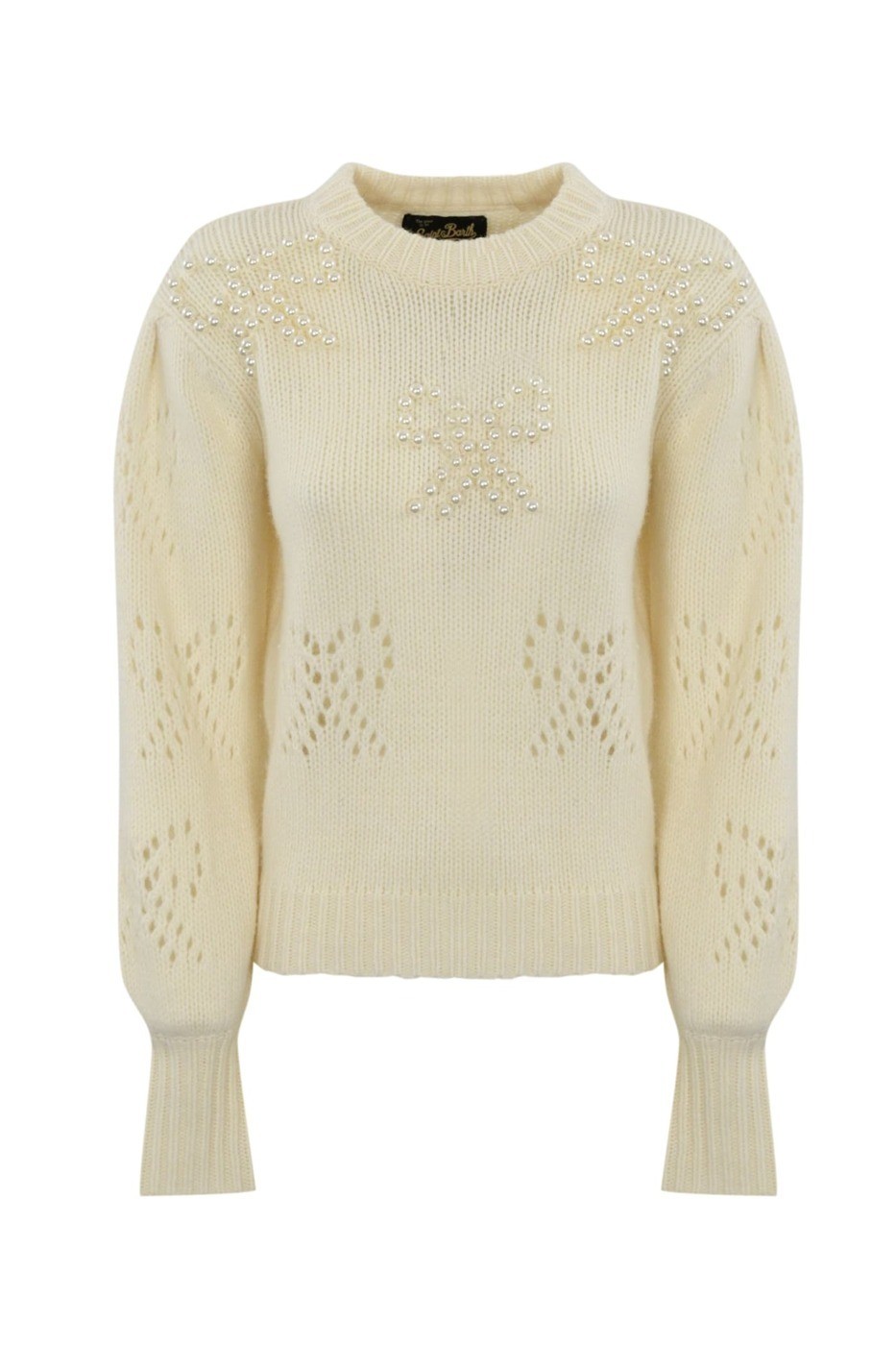 BLOOM 00341G BOW LACE 10 PEARL ホワイト 秋冬2024 ニットウェア レディース ia