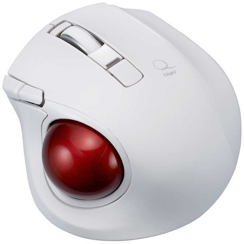 ナカバヤシ　マウス トラックボール Digio2 Qシリーズ [レーザー /無線(ワイヤレス) /5ボタン /Bluetooth] ホワイト　MUS-TBLF225W