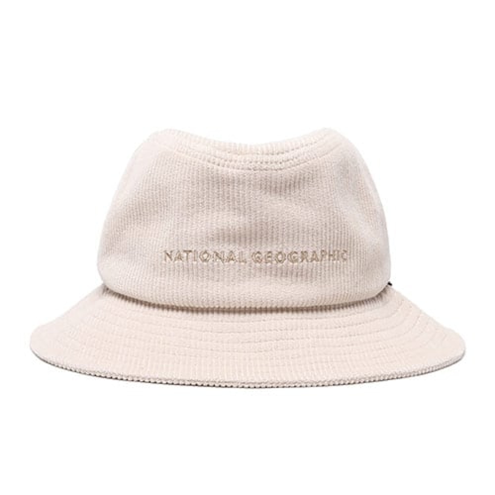 ナショナルジオグラフィック (ナショナルジオグラフィック) N214WHA550 インフォーマルコーデュロイバケットハットアイボリー