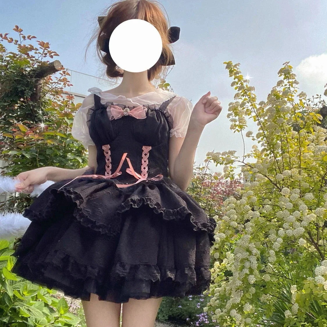 可愛い サスペンダースカート ロリータ 洋服 禁断の恋 ゴシック風 jsk ワンピース