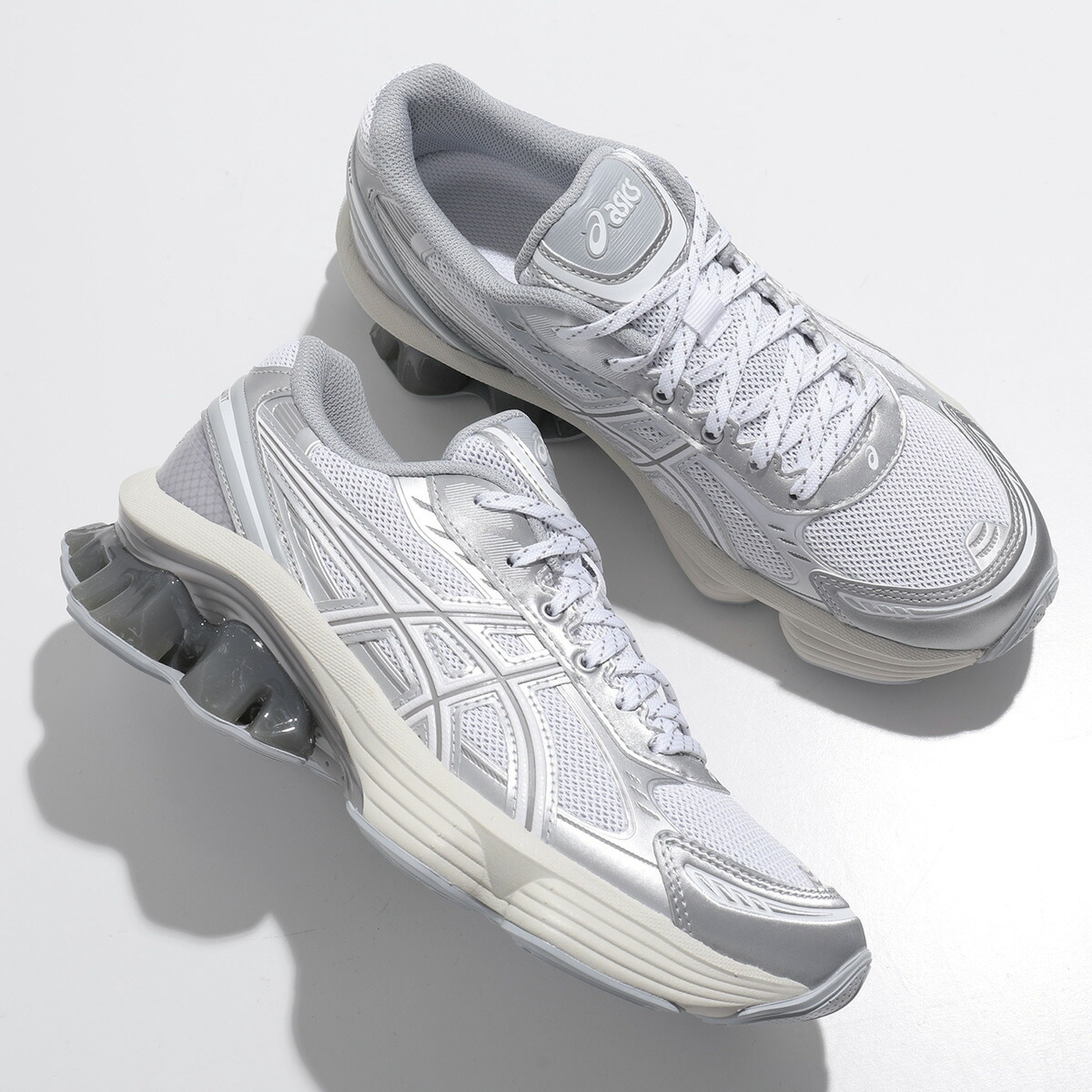 ASICS アシックス スニーカー GEL-KINETIC FLUENT ゲルキネティック フルーエント 1203A591-101 メンズ ローカット 厚底 シューズ 靴 WHITE/WHITE