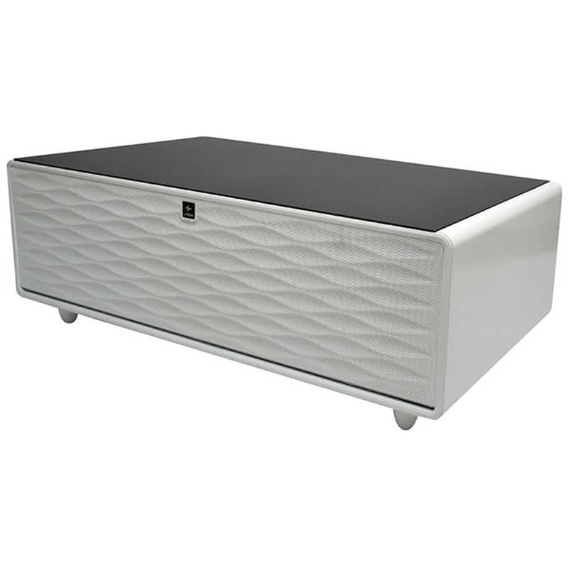 ロイヤル　スマートテーブル SMART TABLE LOOZER ルーザー WHITE 冷蔵庫付テーブル 2ドア 135L Bluetoothスピーカー搭載　STB135 WHITE（標準設置無料）