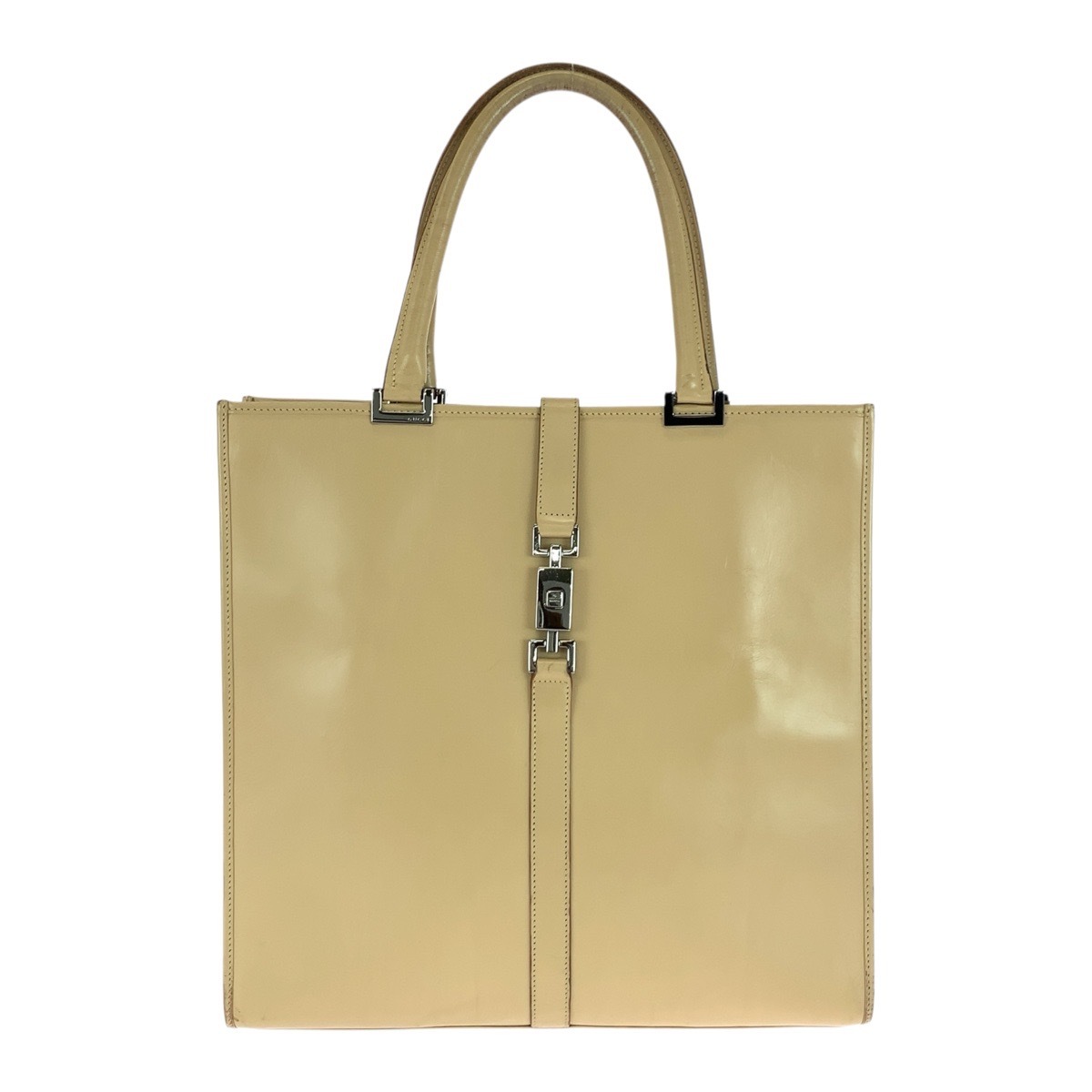 ジャッキー ベージュ シルバー金具 レザー 002 1064 トートバッグ ハンドバッグ レディース 505883