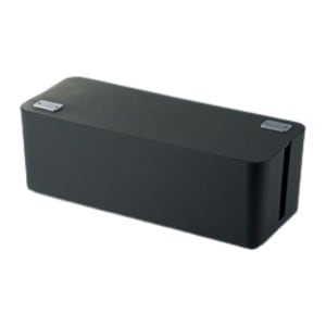 （まとめ） エレコム ケーブルボックス（6個口） EKC-BOX001BK (×2セット)