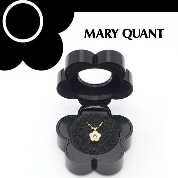 マリークワント ポーチ MARY QUANT マリクワ カラービジューデイジー ネックレス（パープル））花フラワー ギフト プレゼント 小物入れ  ケース付き かわいい おしゃれ 化粧 誕生日プレゼント