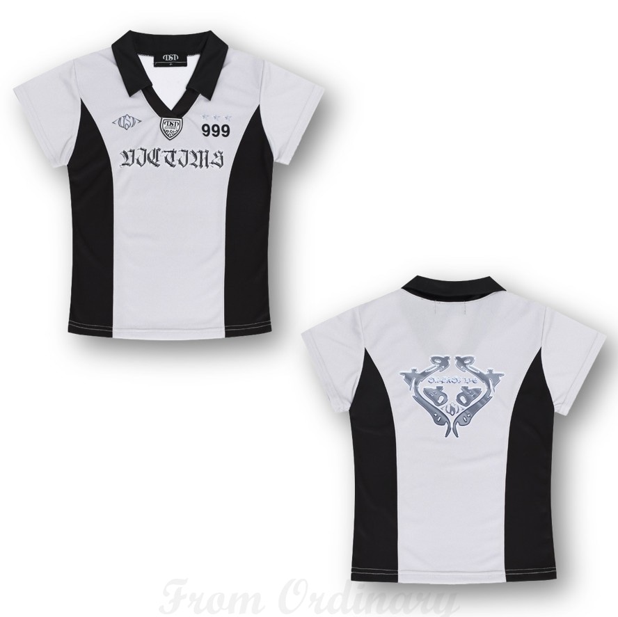 Womens Collar Football Mesh Short Sleeve