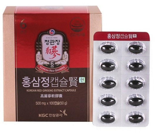 紅参錠カプセル賢 100カプセル/ 6年根紅参錠カプセル/ 免疫力増進/ 韓国正規品