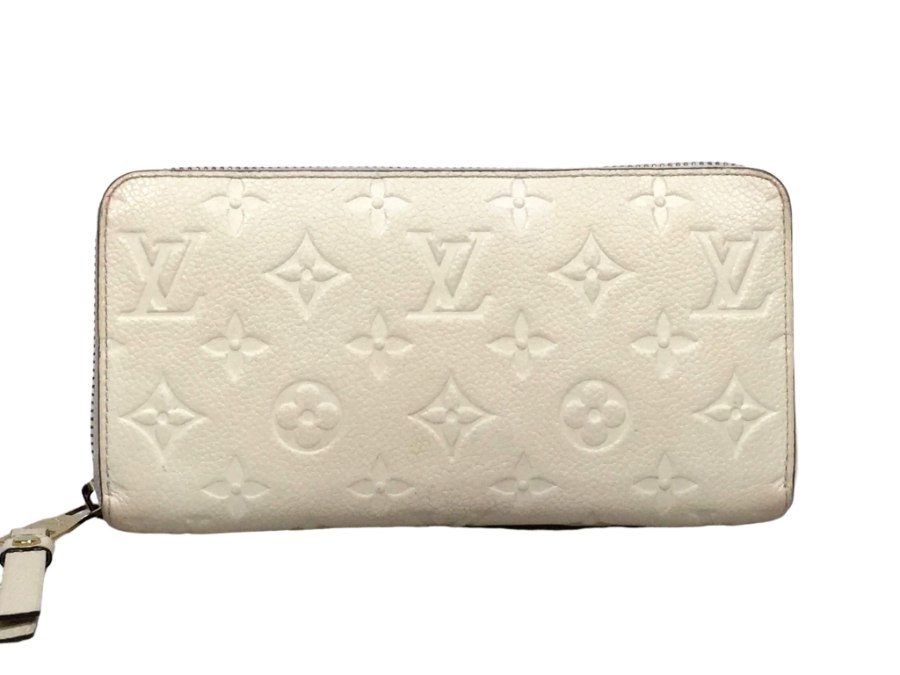 長財布 アンプラント ジッピーウォレット ホワイト 中古品