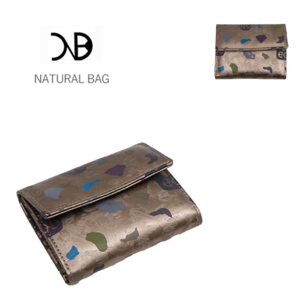 NATURAL BAG ナチュラルバック NBランダム 三つ折り 財布 7121 レディース 軽量 コンパクト 薄型 家計用 個人用 普段使い お出かけ 旅行 日本製 撥水加工 高級感