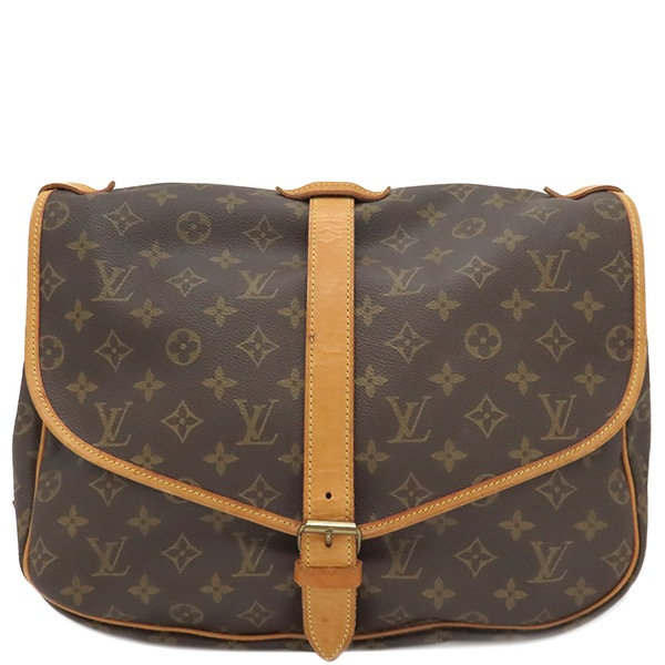 ルイヴィトン LOUIS VUITTON ショルダーバッグ ソミュール 35 モノグラムキャンバス モノグラム ゴールド金具 茶 斜め掛け M42254 AR0952【中古】