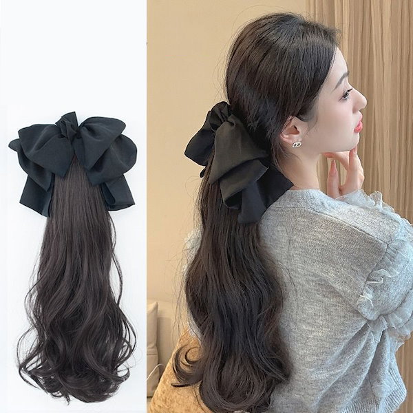 Qoo10] リボン ウィッグ ヘアアクセサリー レデ