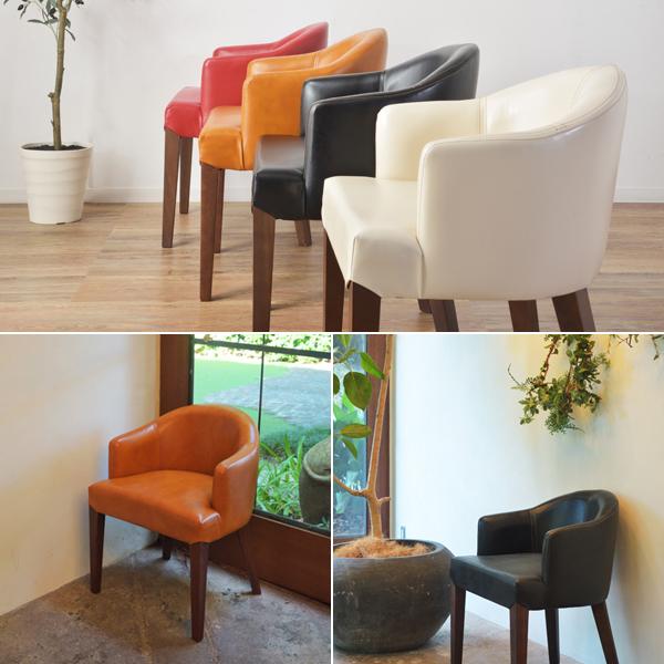 ダイニングチェア おしゃれ フェイクレザー 合成皮革 木製脚 天然木 北欧 アメリカン ビンテージ風 レトロ 赤 レッド カントリー 椅子 ダイニングチェアー 1脚