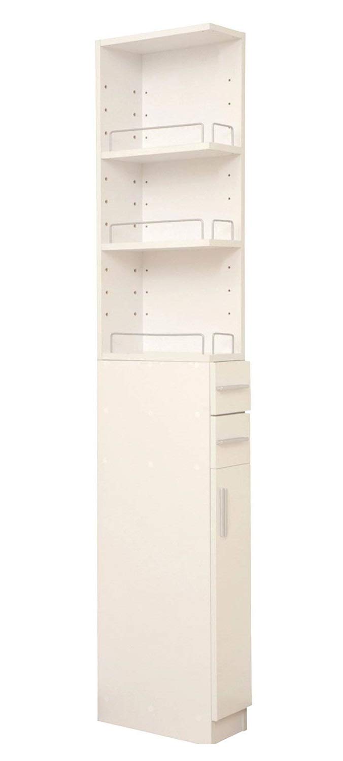 山善(YAMAZEN) すき間収納ラック(幅20) ホワイト SSR-1820(WH)