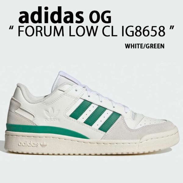 IG8658 スニーカー FORUM LOW CLASSIC フォーラムロー OFF WHITE GREEN シューズ スウェード レザー ホ