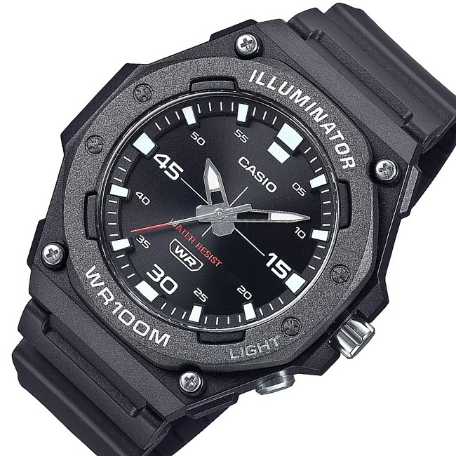 スタンダード アナログモデル ラバーベルト ブラック 海外モデル MW-620H-1A