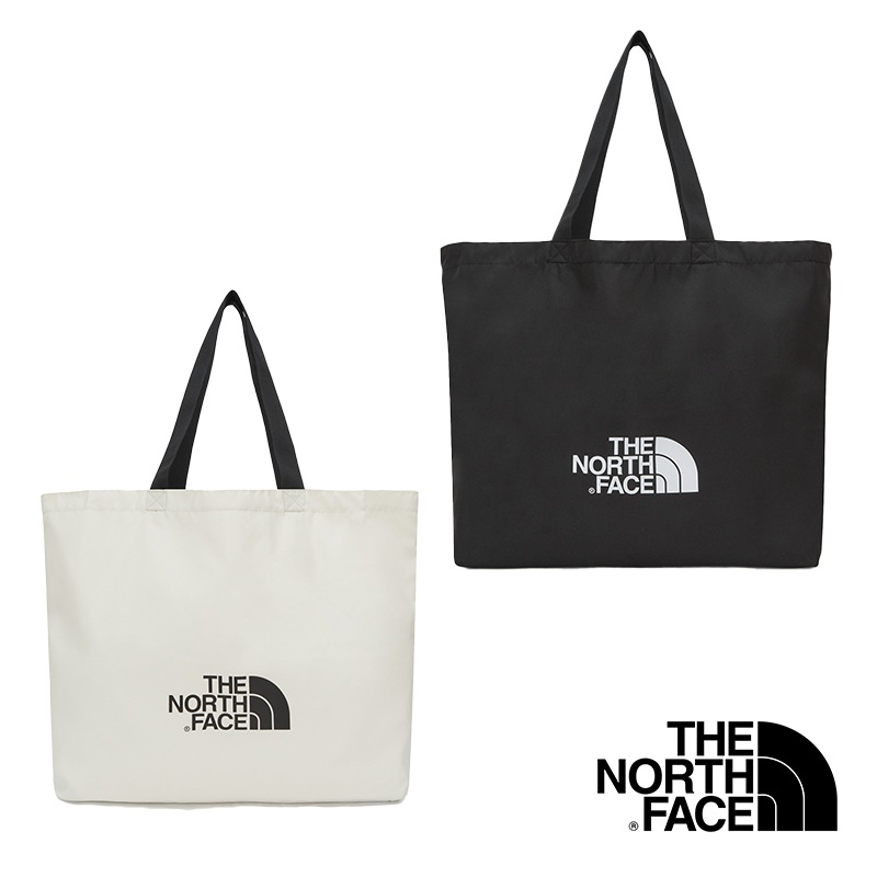 NN2PP81 TNF SHOPPER BAG L アイボリー ブラック トートバッグ 韓国 ホワイトラベル かばん 大きいサイズ