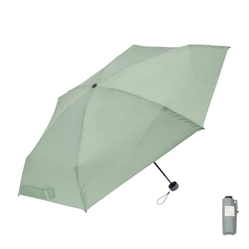 WATERFRONT 折りたたみ傘 雨傘 UMBULATIO クイックシャットポケミニ グレイッシュグリーン 50CM 数秒で簡単キレイにたためる 畳みやすいシェイプメモリー レディース U550-0