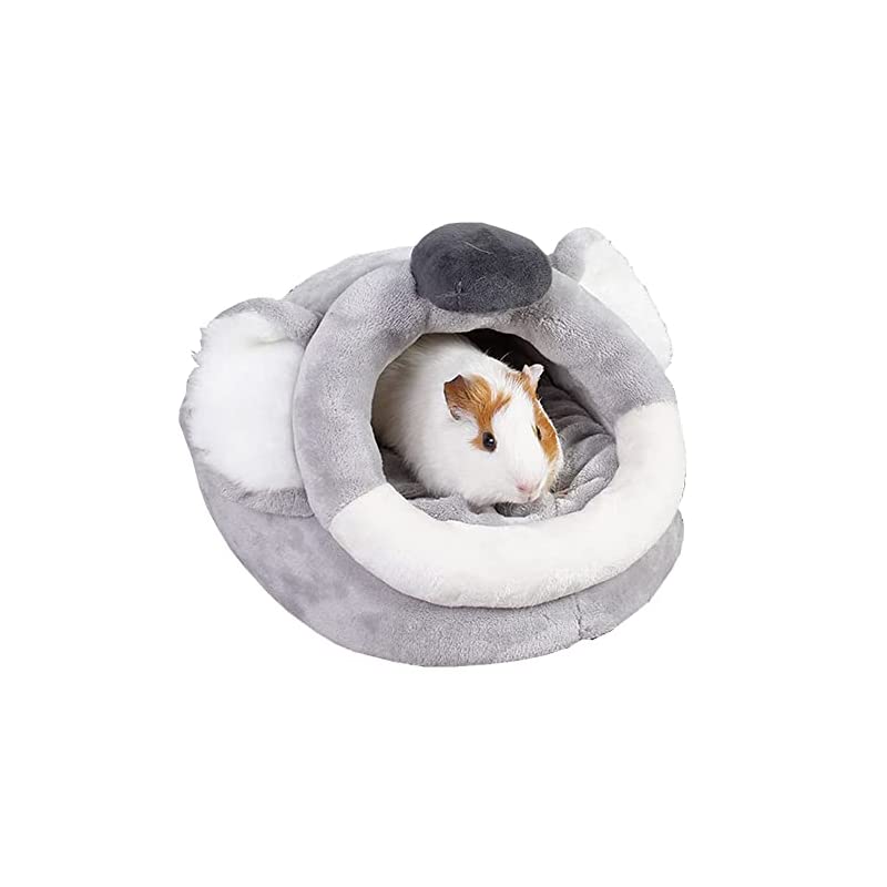 moin moin モルモット フェレット うさぎ ベッド ハウス 家 小屋 寝床 隠れ家 ドーム型 おうちふかふか ふわふわ あったか ねずみ グレー 灰色 Mサイズ 2110RH19