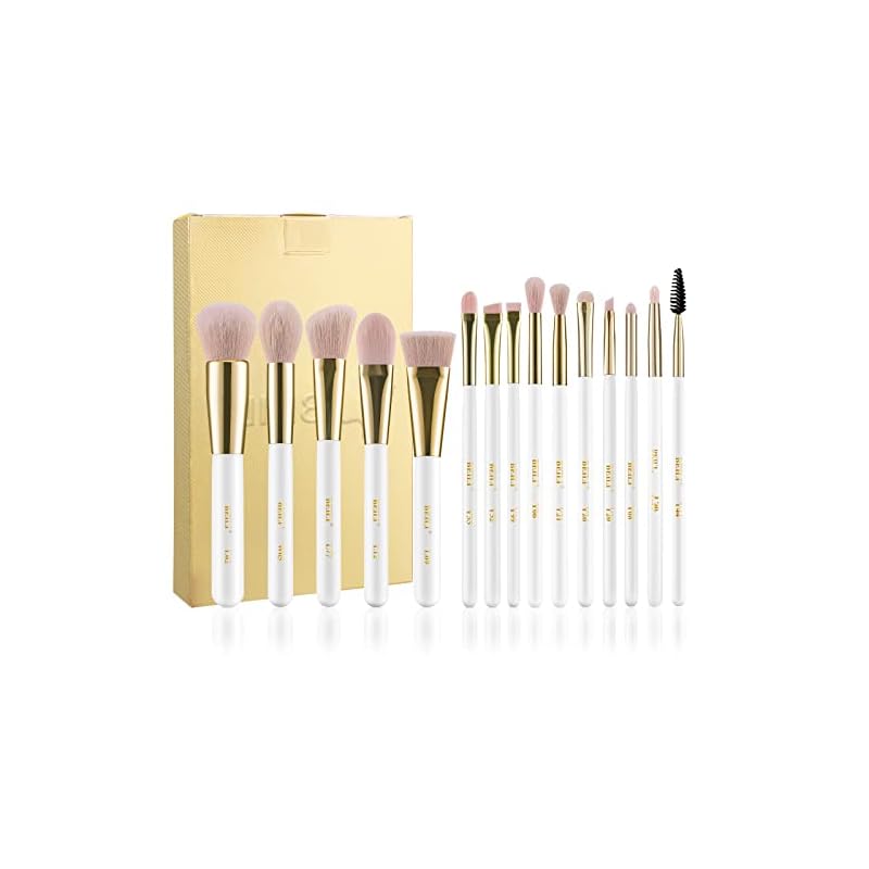 BEILI メイクブラシセット 15本 化粧ブラシ 高級繊維毛 化粧筆 アイシャドウブラシ フェイスブラシ パウダーブラシ ファンデーションブラシ アイブローブラシ コンシーラーブラシ メイクブラシ