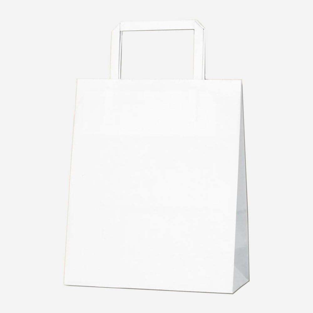 （まとめ買い）シモジマ HEIKO 手提げ紙袋 H25チャームバッグ 20-1（平手） 晒白無地 50枚 幅200xマチ90x高240mm 003275300 [x3セット]