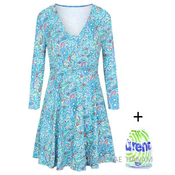 女性用ビーチワンピース 7分袖スカート グレース A3SL1SO54