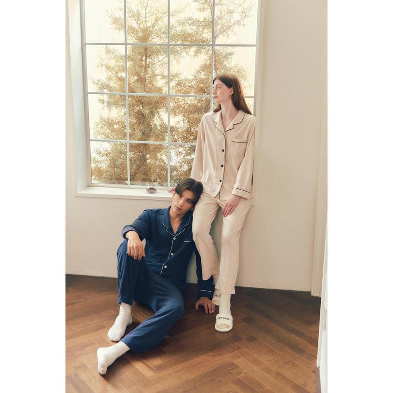 テリーモダン男性女性カップルパジャマセットVPA4566MWSG