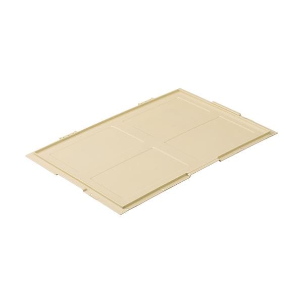 （まとめ） TANOSEE 折りたたみコンテナフタのみ 75L用 アイボリー 1枚 [x10セット]