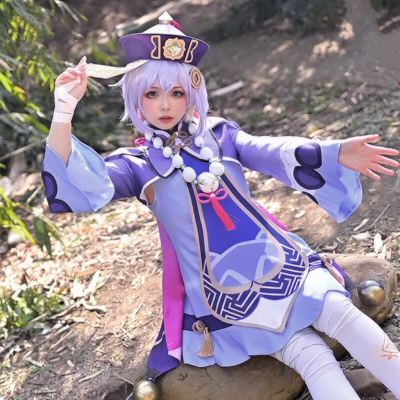 コスチューム 衣装 コスプレ 氷元素 ナナ 七七 原神 スーツ ハロウィン 2025年新作入荷コスプレ