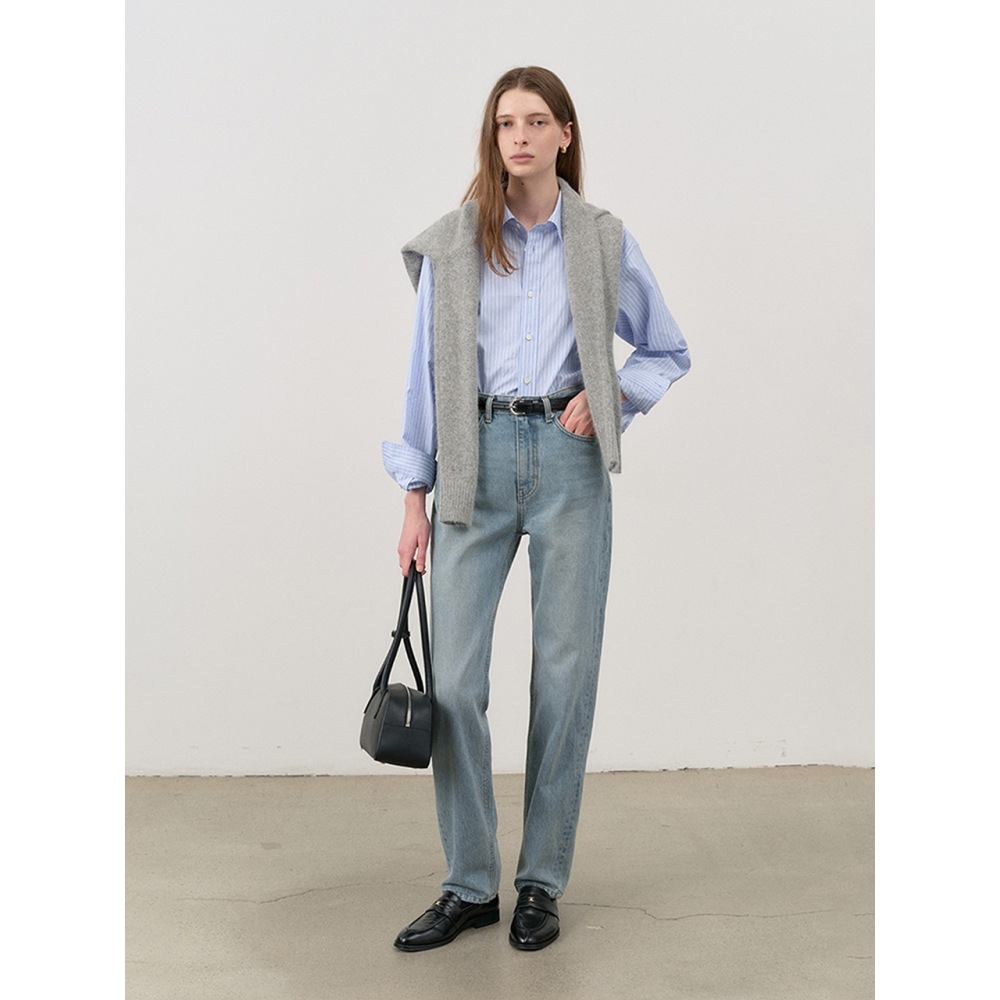 Dunst 女性用エッセンシャルストレートジーンズライトブルー UDPA4C204B1