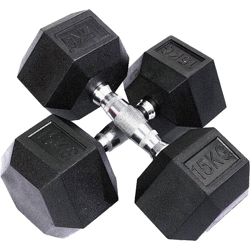 ヘキサゴンダンベル 六角 15kg 2個セット 筋トレ トレーニング 自宅