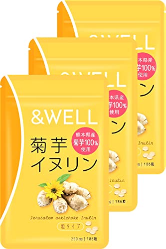 &WELL 菊芋イヌリン 水溶性食物繊維 粉末をギュッと固めたタブレット 飲みやすい186粒 (3)
