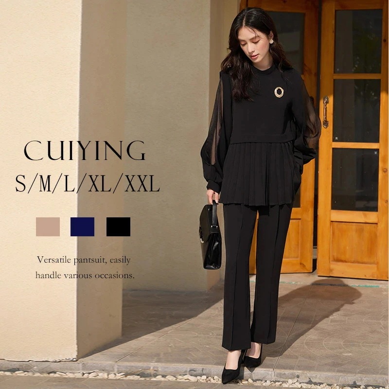レア商品セットアップ レディース セレモニースーツ 入学式 ママスーツ 卒業式 スーツ 母 卒園式 ママ オシャレ プリーツ 異素材 切替 オケージョン パンツドレス パーティードレス パンツスーツ